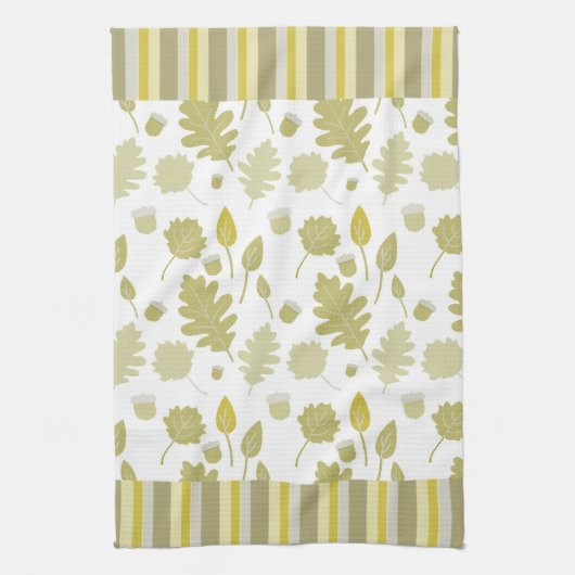 Gold Leaves Microfiber Kitchen Towel Theedoek (Verticaal)