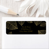 Gold Leaves op Black Elegant Labels (Insitu)