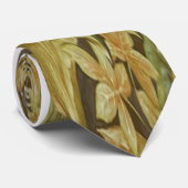 Gold Leaves op zwart Stropdas (Opgerold)