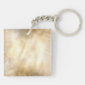 Gold Leaves Orthodox Christelijke Baptisme Gifts Sleutelhanger (Achterkant)