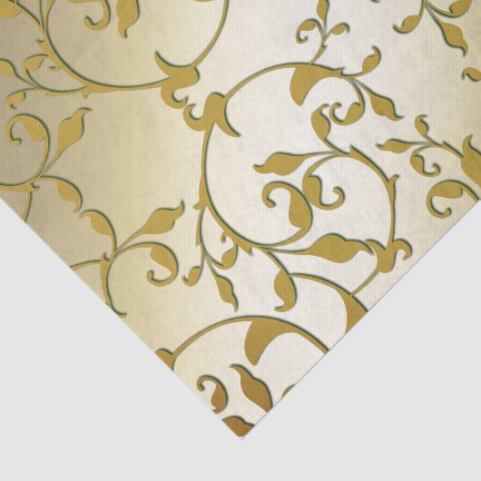 Gold Leaves schuiven Tissuepapier (Detail)