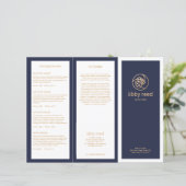 Gold Leaves SkinCare Spa TriFold Navy Brochure (Staand voorkant)
