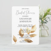 Gold Leaves Vrijgezellenfeest Kaart (Staand voorkant)