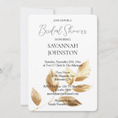 Gold Leaves Vrijgezellenfeest Kaart (Voorkant)