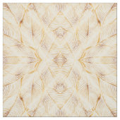 Gold Leaves White Elegant Pattern Stof (Swatch)