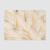 Gold Leaves White Elegant Pattern Tissuepapier (Voorkant)