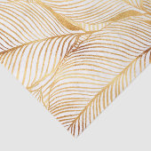 Gold Leaves White Elegant Pattern Tissuepapier (Detail)