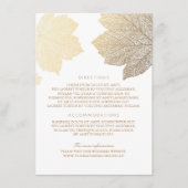 Gold Leaves White Wedding Details - Informatie Informatiekaartje (Voorkant)