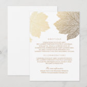 Gold Leaves White Wedding Details - Informatie Informatiekaartje (Voorkant / Achterkant)