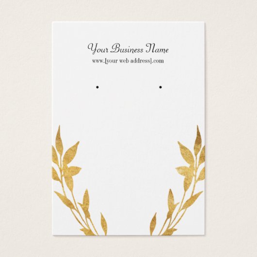 Gold leest een aangepaste oormerkkaart visitekaartje (Voorkant)
