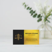 Gold Legal Logo | Criminal Justice Afsprakenkaartje (Staand voorkant)