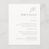 Gold legant Calligraphy Weddenschap the Details Informatiekaartje (Voorkant)