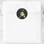 Gold Leo Lion Ronde Sticker (Tas)