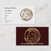 Gold Leo Zodiac Lion Astrology Sign Visitekaartje (Voorkant / Achterkant)