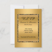 Gold Leopard All Occassion RSVP Invitation Kaart (Voorkant)