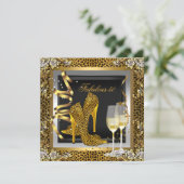 Gold Leopard Black — hoge hitteschokken, zaterdag Kaart (Staand voorkant)