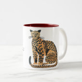 Gold Leopard Cat Tweekleurige Koffiemok (Voorkant rechts)