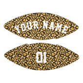 Gold Leopard Cheetah Animal Print Personalized American Football (Panelen)