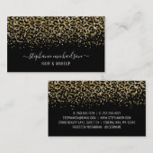 Gold Leopard Glitter Beauty Salon Visitekaartje (Voorkant / Achterkant)