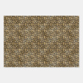 Gold Leopard Glitter Glam Inpakpapier Vel (Voorkant 3)