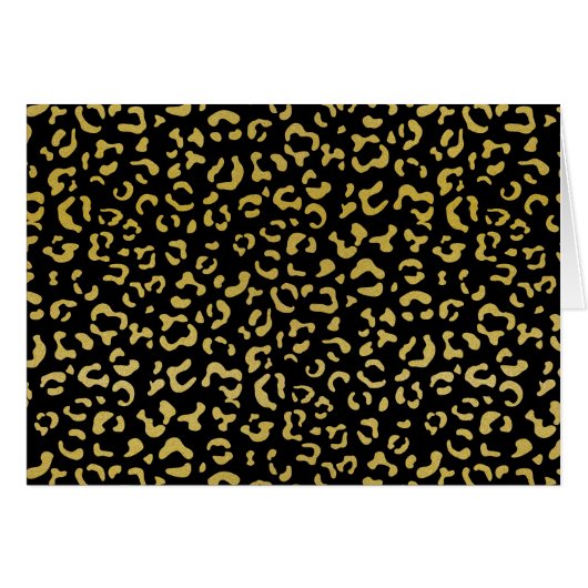 Gold Leopard, Gold Glitter, Leopard Pattern (Voorkant Horizontaal)