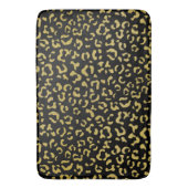 Gold Leopard, Gold Glitter, Leopard Pattern Badmat (Voorkant Verticaal)