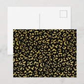 Gold Leopard, Gold Glitter, Leopard Pattern Briefkaart (Voorkant / Achterkant)