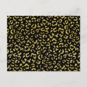 Gold Leopard, Gold Glitter, Leopard Pattern Briefkaart (Voorkant)