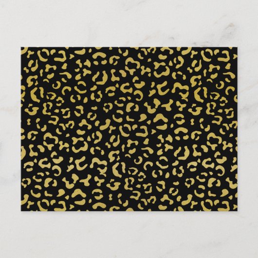 Gold Leopard, Gold Glitter, Leopard Pattern Briefkaart (Voorkant)