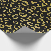 Gold Leopard, Gold Glitter, Leopard Pattern Cadeaupapier (Hoek)