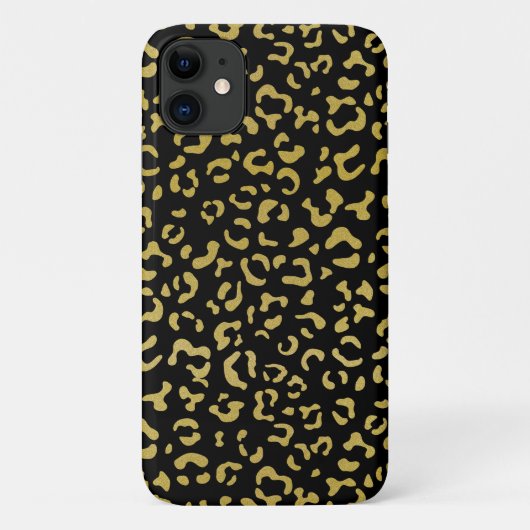 Gold Leopard, Gold Glitter, Leopard Pattern Case-Mate iPhone Case (Achterkant)