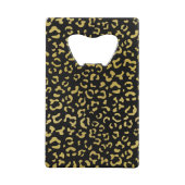 Gold Leopard, Gold Glitter, Leopard Pattern Creditkaart Flessenopener (Achterkant)