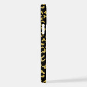 Gold Leopard, Gold Glitter, Leopard Pattern iPhone Hoesje (Rechterkant)
