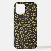Gold Leopard, Gold Glitter, Leopard Pattern iPhone Hoesje (Achterkant)