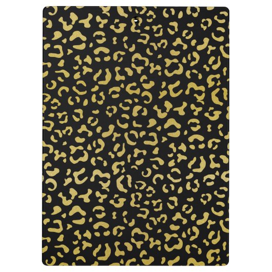 Gold Leopard, Gold Glitter, Leopard Pattern Klembord (Achterkant)