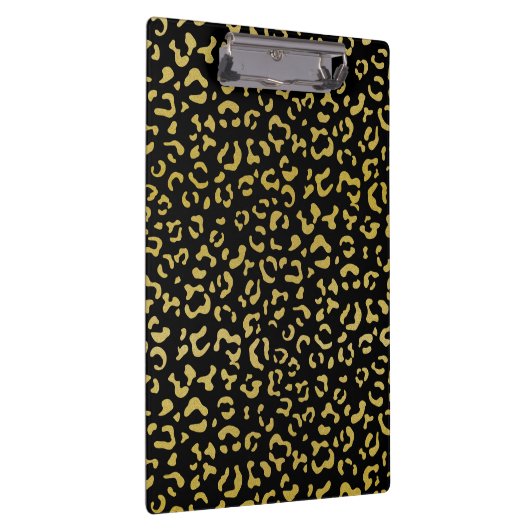 Gold Leopard, Gold Glitter, Leopard Pattern Klembord (Rechts)