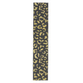 Gold Leopard, Gold Glitter, Leopard Pattern Medium Tafelloper (Voorkant)