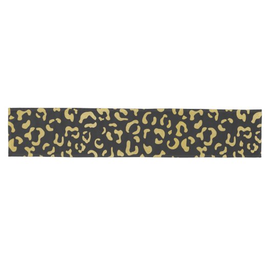 Gold Leopard, Gold Glitter, Leopard Pattern Medium Tafelloper (Horizontaal)