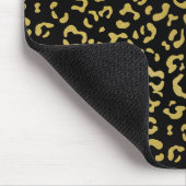 Gold Leopard, Gold Glitter, Leopard Pattern Muismat (Hoek)