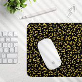 Gold Leopard, Gold Glitter, Leopard Pattern Muismat