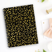 Gold Leopard, Gold Glitter, Leopard Pattern Notitieboek