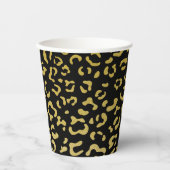 Gold Leopard, Gold Glitter, Leopard Pattern Papieren Bekers (Voorkant)