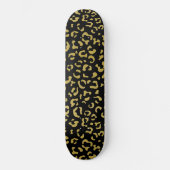 Gold Leopard, Gold Glitter, Leopard Pattern Persoonlijk Skateboard (Voorkant)