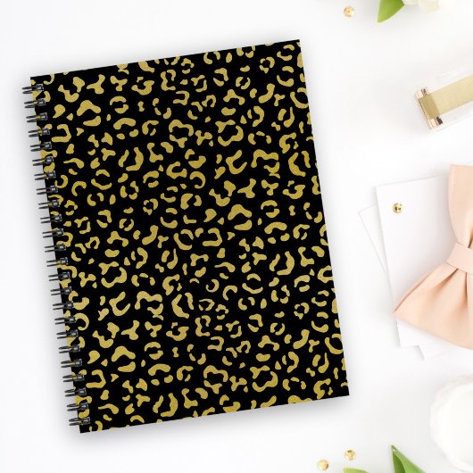Gold Leopard, Gold Glitter, Leopard Pattern Planner