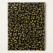 Gold Leopard, Gold Glitter, Leopard Pattern Planner (Achterkant)
