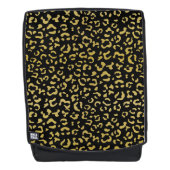 Gold Leopard, Gold Glitter, Leopard Pattern Rugtassen (Voorkant)