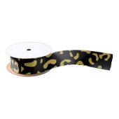 Gold Leopard, Gold Glitter, Leopard Pattern Satijnen Lint (Spoel)