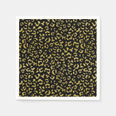 Gold Leopard, Gold Glitter, Leopard Pattern Servet (Voorkant)