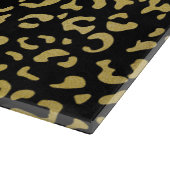 Gold Leopard, Gold Glitter, Leopard Pattern Snijplank (Hoek)