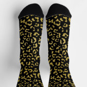 Gold Leopard, Gold Glitter, Leopard Pattern Sokken (Top)